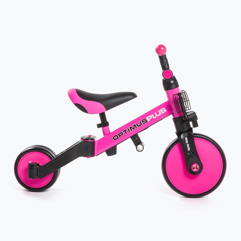 Rowerek biegowy trójkołowy Milly Mally 4w1 Optimus Plus pink 7