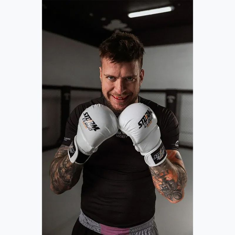 Rękawice grapplingowe StormCloud Hurricane white/black 5