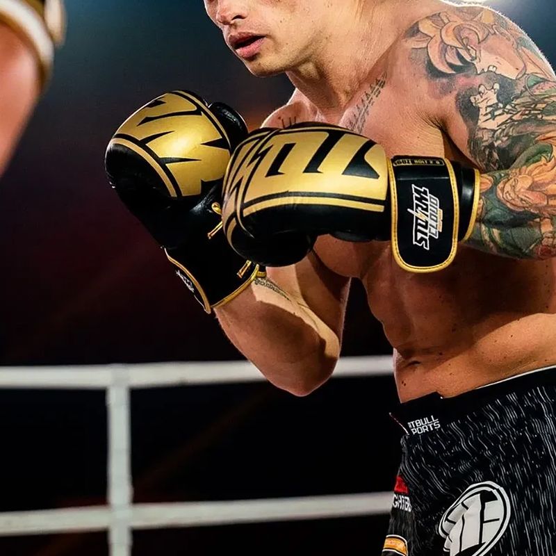 Rękawice bokserskie StormCloud Bolt 2.0 black/gold 13
