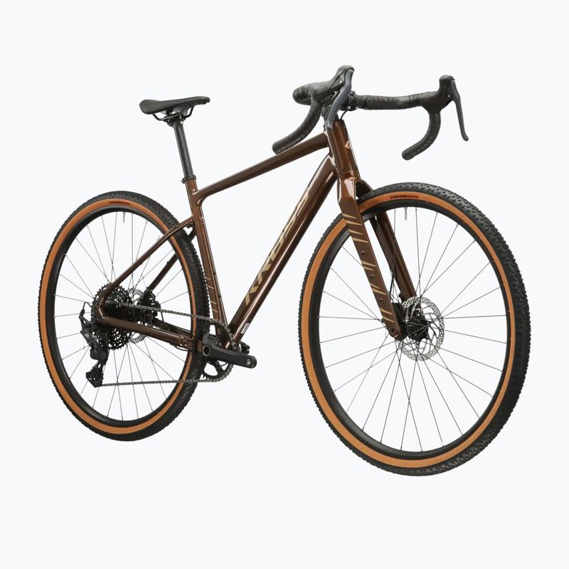 Rower gravelowy KROSS Esker 2.0 brązowy/beżowy/połysk 2
