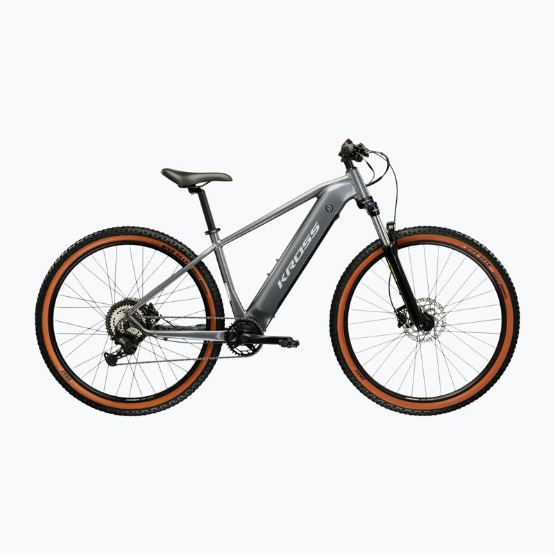 Rower elektryczny KROSS Hexagon Boost 1.0 522Wh szary/szary/połysk