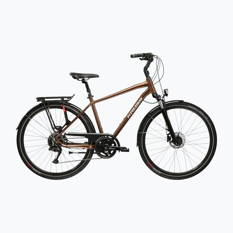 Rower trekkingowy KROSS Trans 5.0 brązowy/srebrny/połysk