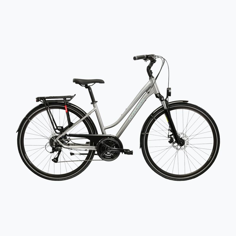 Rower trekkingowy damski KROSS Trans 3.0 W srebrny/szary/połysk