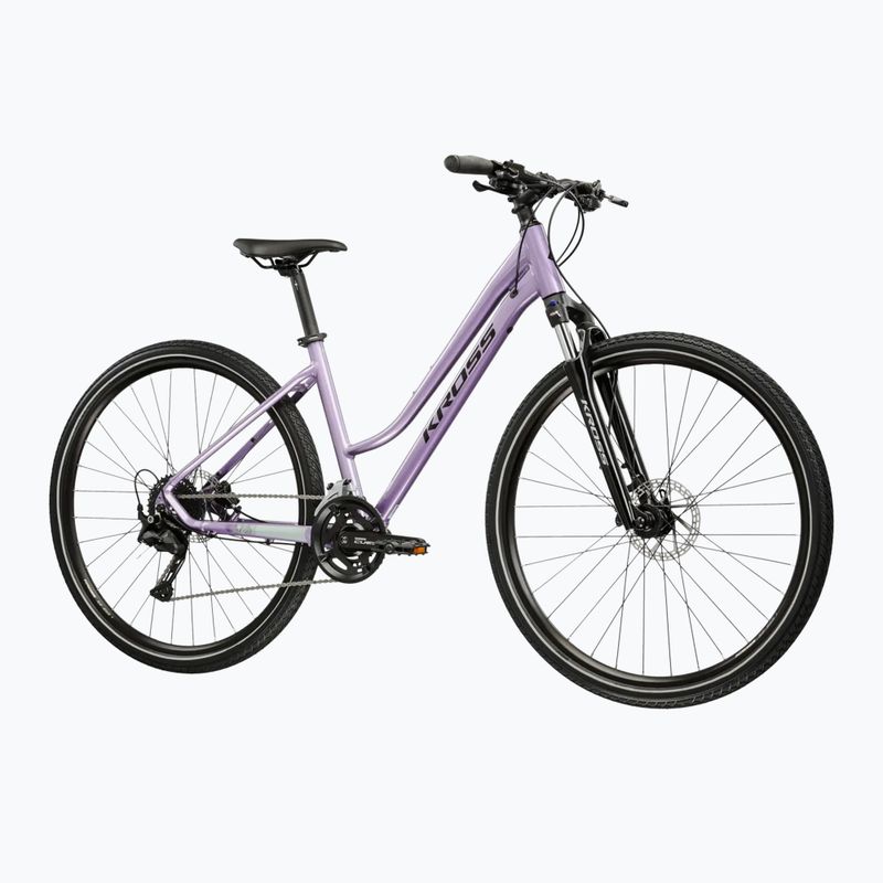 Rower crossowy damski KROSS Evado 5.0 W fioletowy/czarny/połysk 2