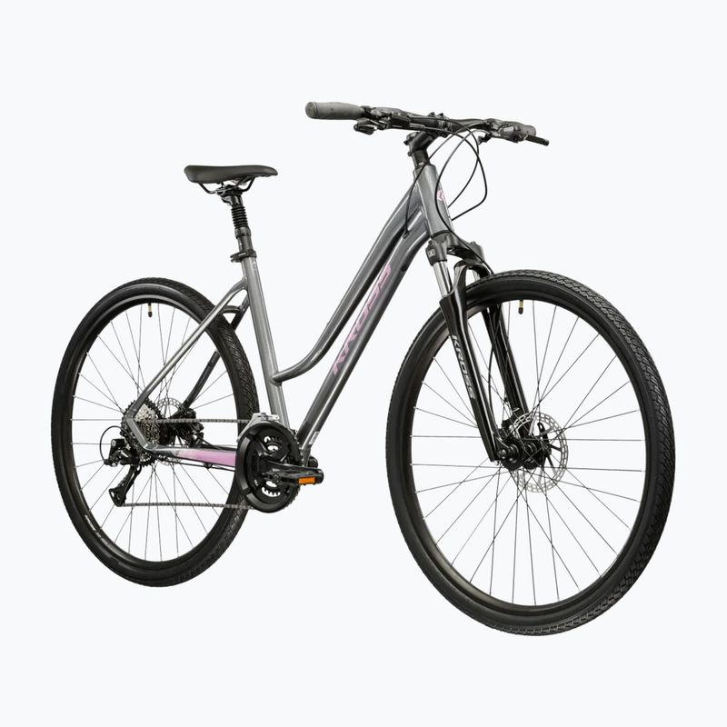 Rower crossowy damski KROSS Evado 4.0 W szary/różowy/połysk 2