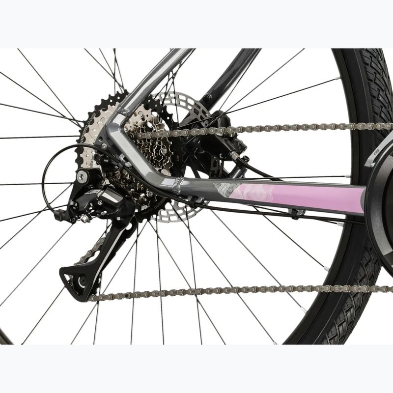 Rower crossowy damski KROSS Evado 4.0 W szary/różowy/połysk 8