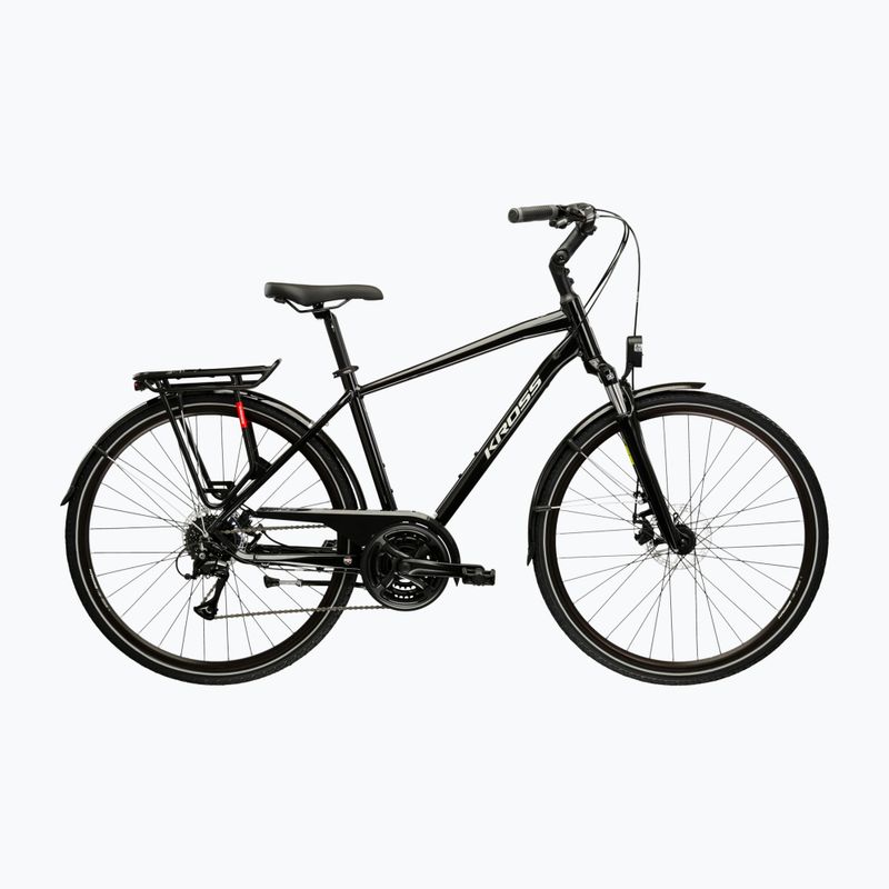 Rower trekkingowy KROSS Trans 3.0 czarny/szary/połysk