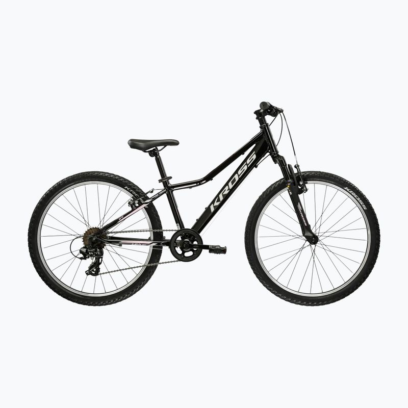 Rower dziecięcy KROSS Lea Jr 1.0 W czarny/srebrny/połysk