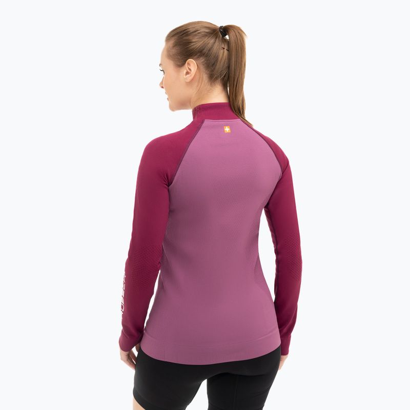 Bluza termoaktywna damska Brubeck Athletic Full Zip wrzosowy/śliwkowy 2