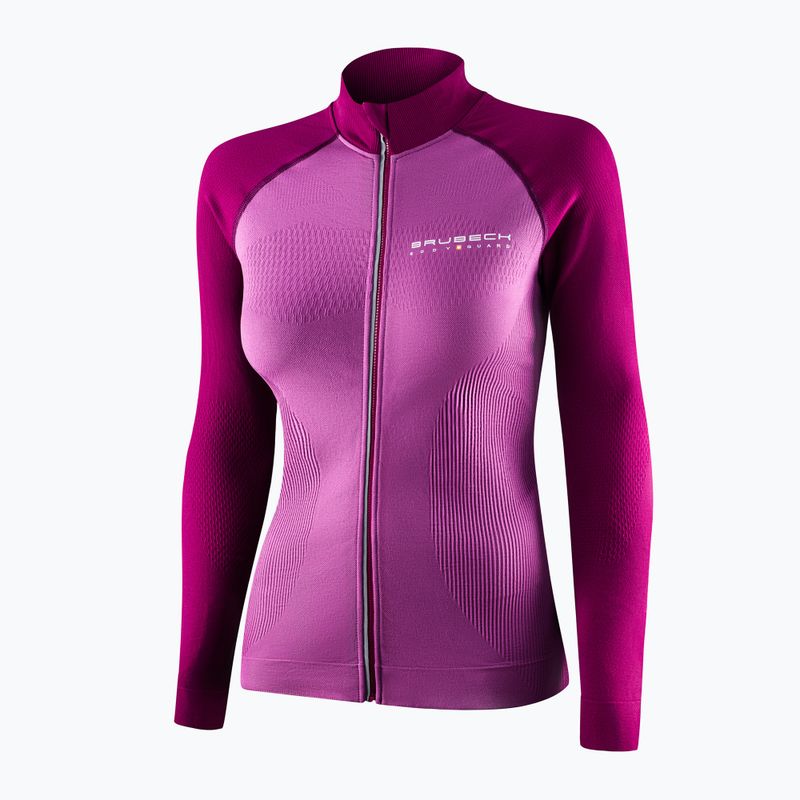 Bluza termoaktywna damska Brubeck Athletic Full Zip wrzosowy/śliwkowy 3