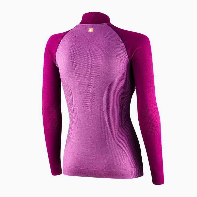 Bluza termoaktywna damska Brubeck Athletic Full Zip wrzosowy/śliwkowy 4