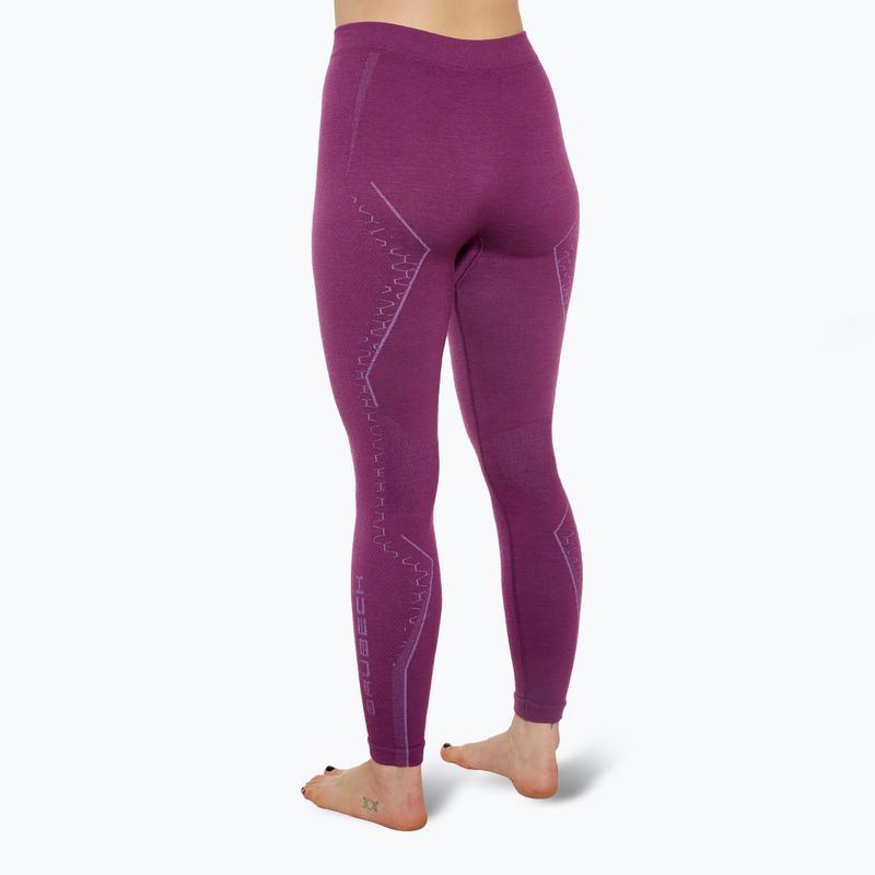 Spodnie termoaktywne damskie Brubeck Extreme Merino fuksjowy 2