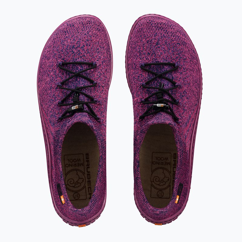 Buty barefoot damskie Brubeck Barefoot Merino śliwkowy/fuksjowy 12