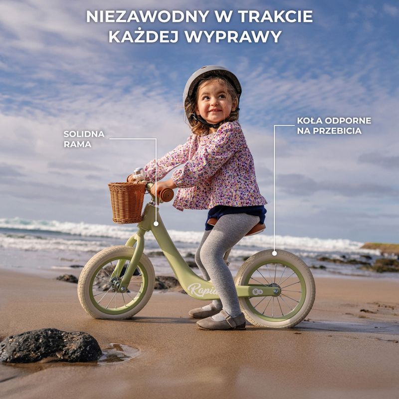 Rowerek biegowy Kinderkraft Rapid 2 savanah green 14