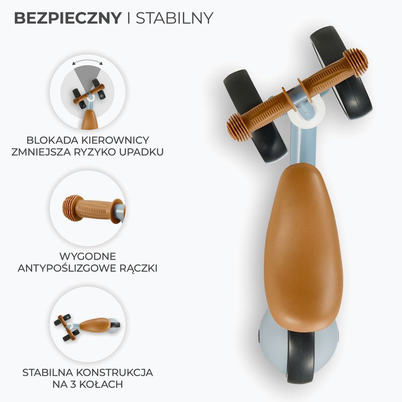 Rowerek biegowy trójkołowy Kinderkraft Cutie light blue 8
