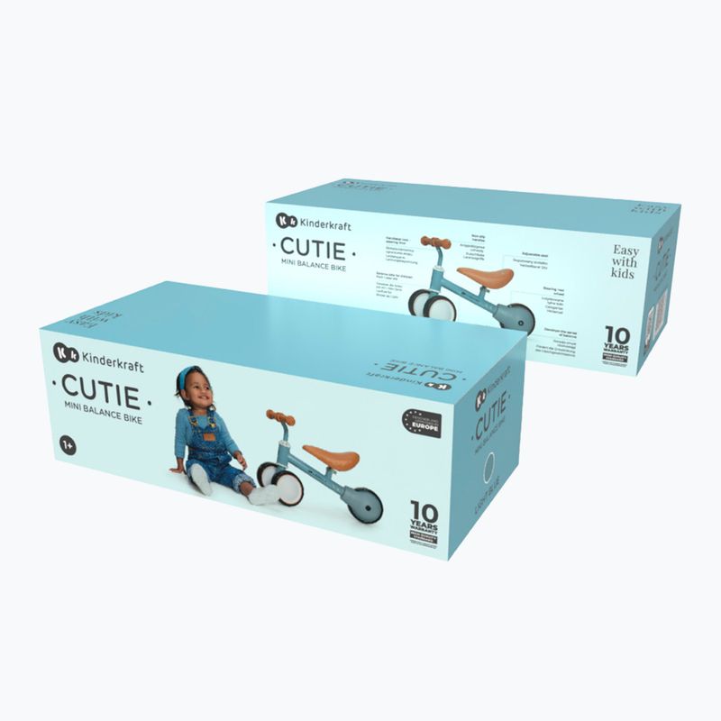 Rowerek biegowy trójkołowy Kinderkraft Cutie light blue 10