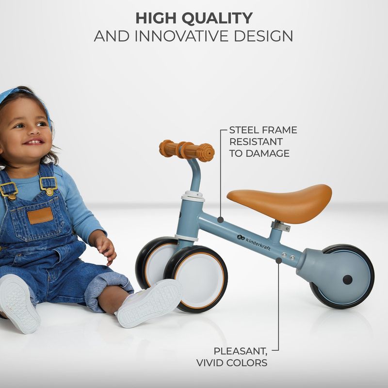 Rowerek biegowy trójkołowy Kinderkraft Cutie light blue 12