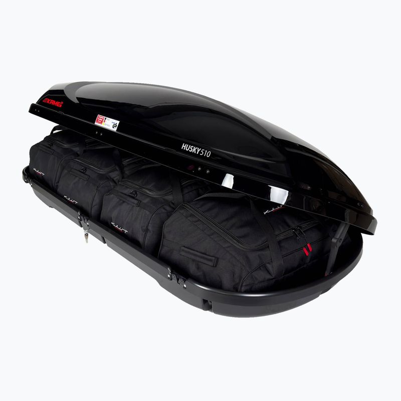 Zestaw toreb do boxa dachowego KJUST Kamei Husky 510 4 szt. czarny