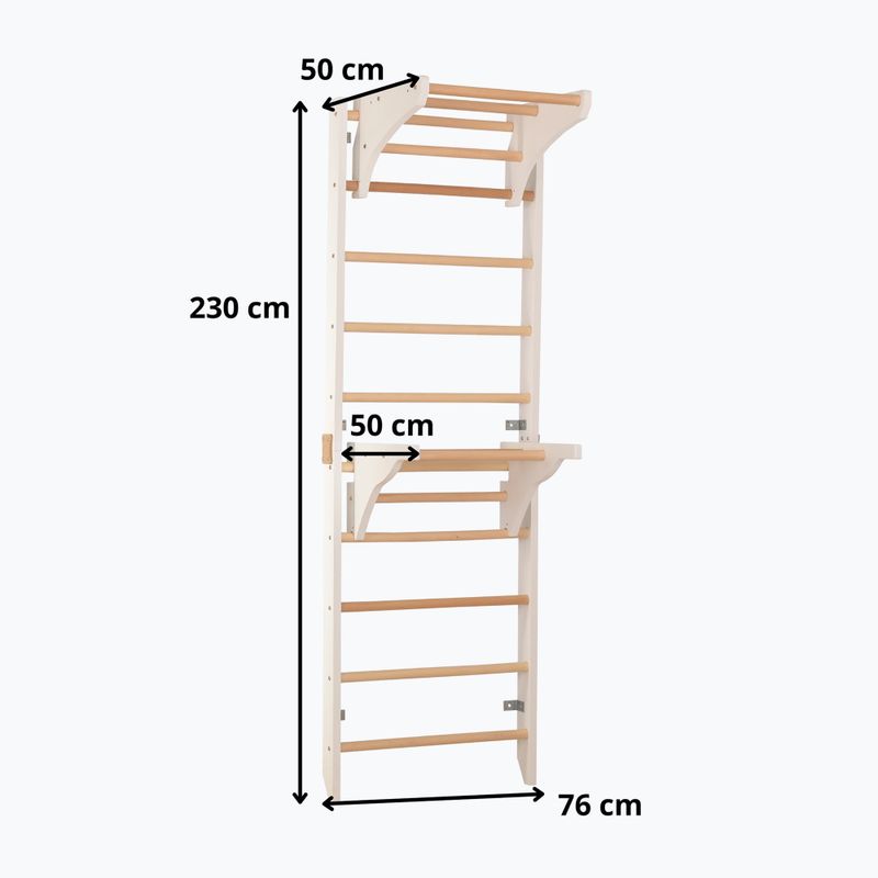 Drabinka gimnastyczna RINAGYM 2W1 gimnastyczna white 8