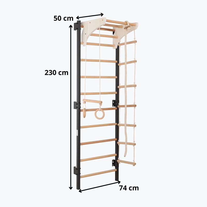 Drabinka gimnastyczna RINAGYM Steel Kom 2 graphit/white 4