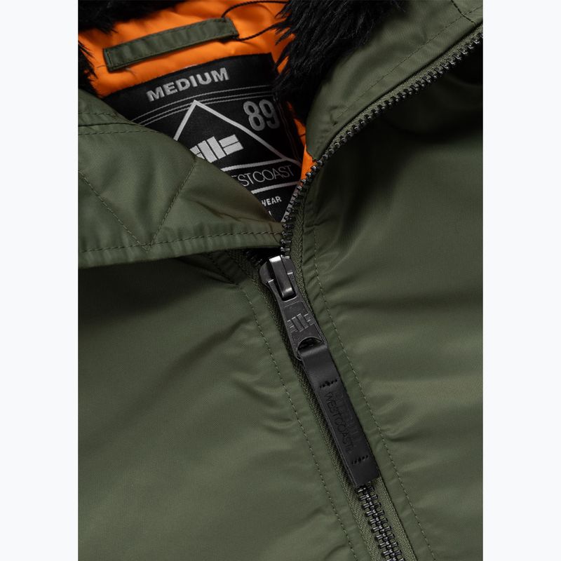 Kurtka męska Pitbull Sherpa Hooded Bomber olive 7