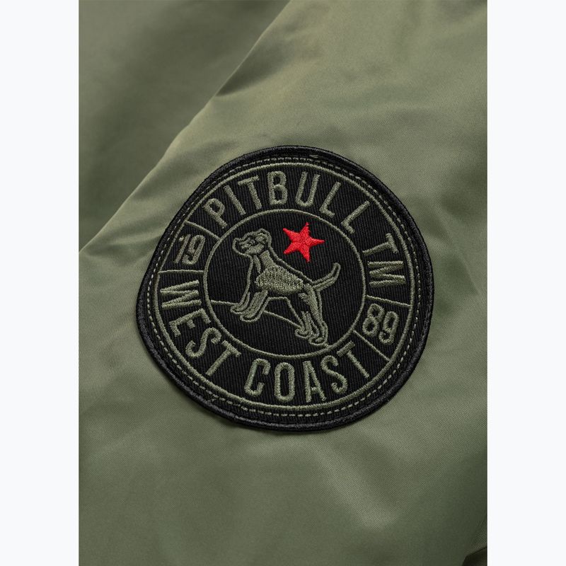 Kurtka męska Pitbull Sherpa Hooded Bomber olive 10