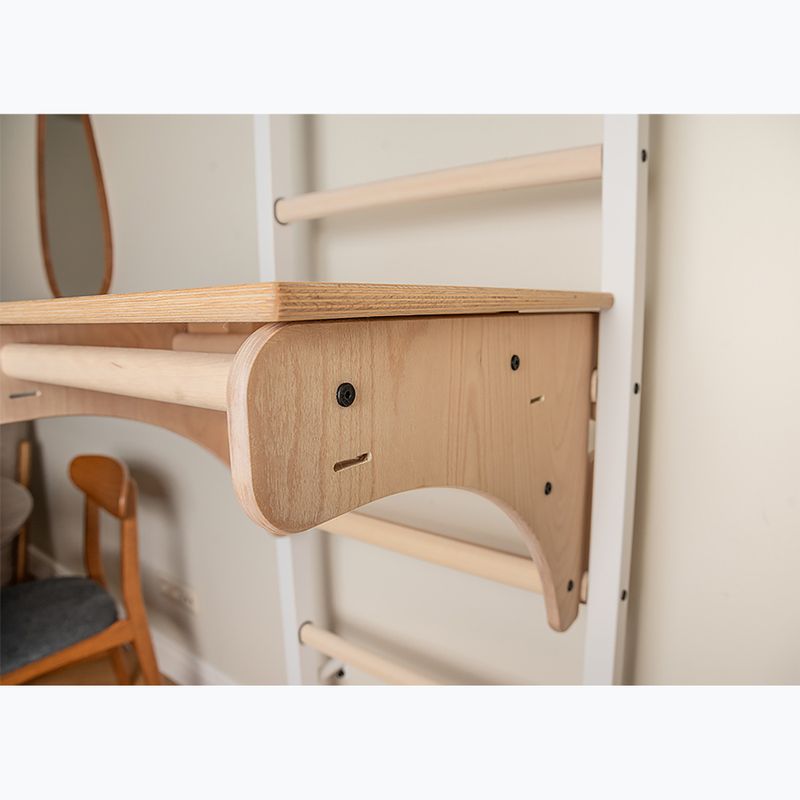 Drabinka gimnastyczna BenchK 212W+A204 white matte/oak 14