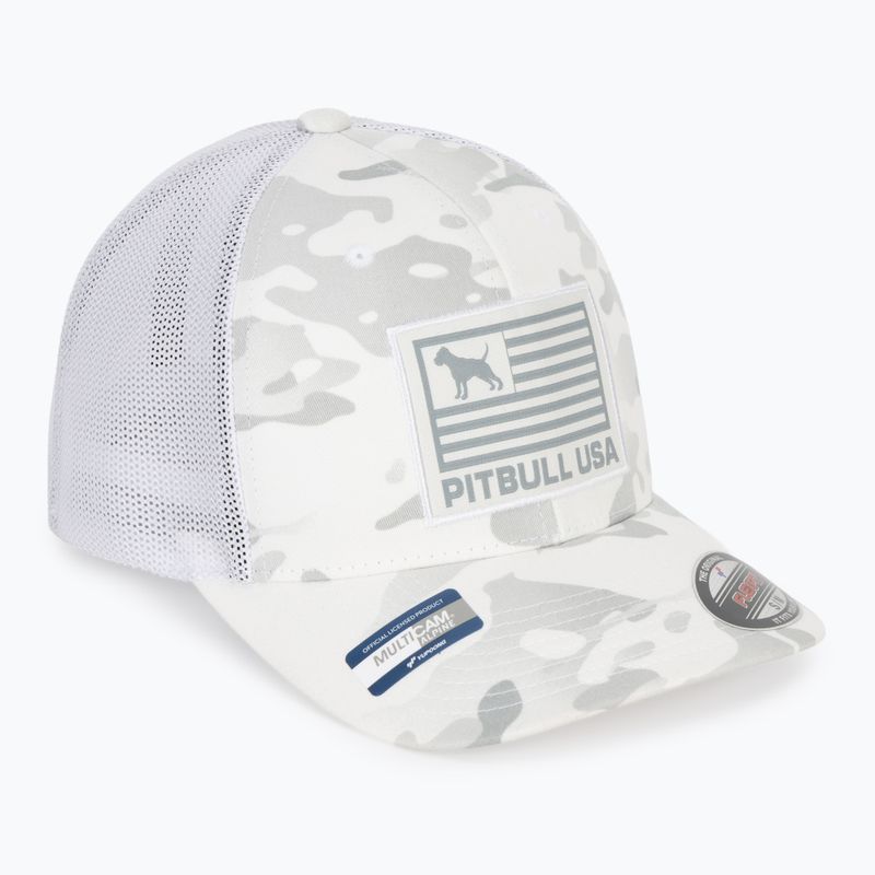 Czapka z daszkiem męska Pitbull Mesh Full Cap Pitbull Usa Multicam biały/moro