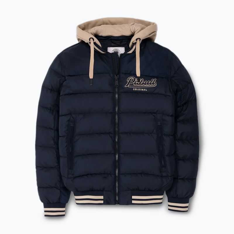 Kurtka męska Pitbull Hidden Quilted Hooded dark navy/beige 4