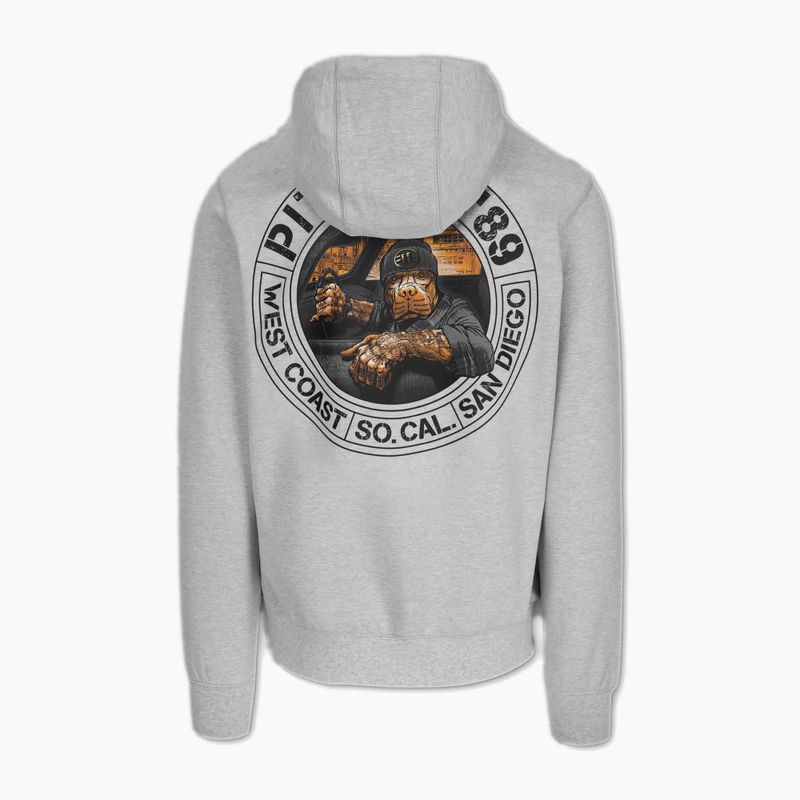 Bluza męska Pitbull Driving Hooded Zip Sweatshirt grey/melange 2