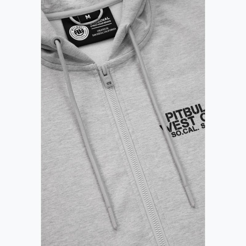 Bluza męska Pitbull Driving Hooded Zip Sweatshirt grey/melange 3