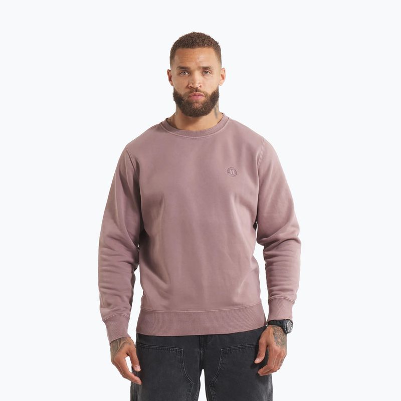 Bluza męska Pitbull Lancaster 2 Crewneck Sweatshirt washed burgundy