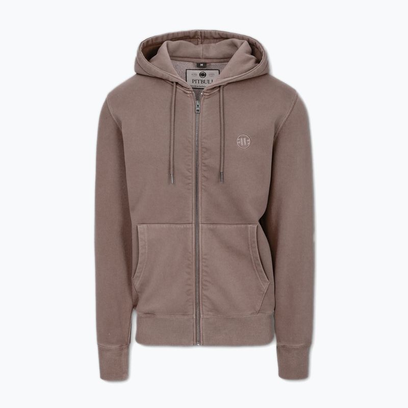 Bluza męska Pitbull Lancaster 2 Hooded Zip Sweatshirt washed burgundy 5