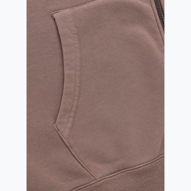 Bluza męska Pitbull Lancaster 2 Hooded Zip Sweatshirt washed burgundy 11