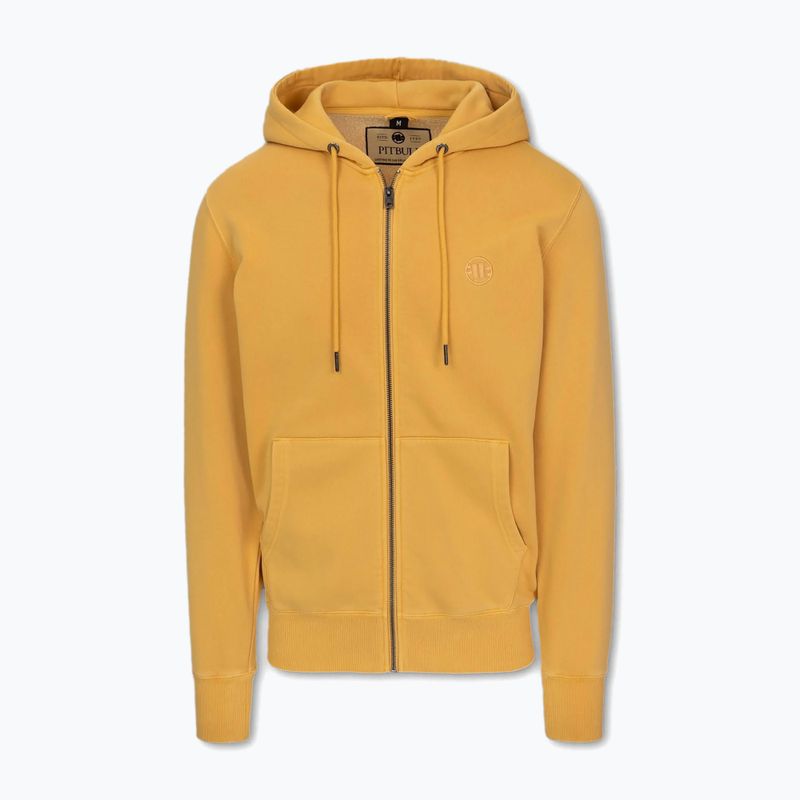 Bluza męska Pitbull Lancaster 2 Hooded Zip Sweatshirt washed yellow 4