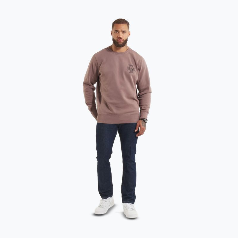 Bluza męska Pitbull Bite Me Crewneck Sweatshirt washed burgundy 2