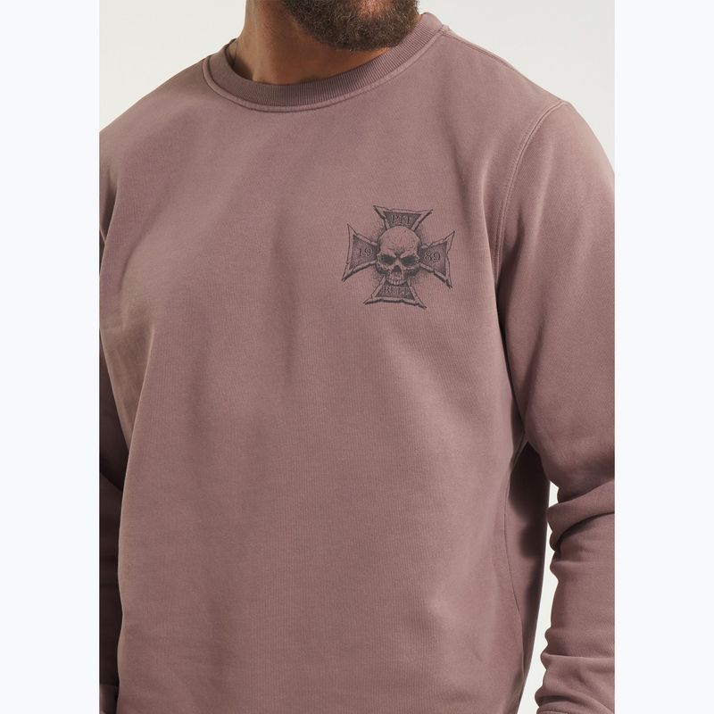 Bluza męska Pitbull Bite Me Crewneck Sweatshirt washed burgundy 4