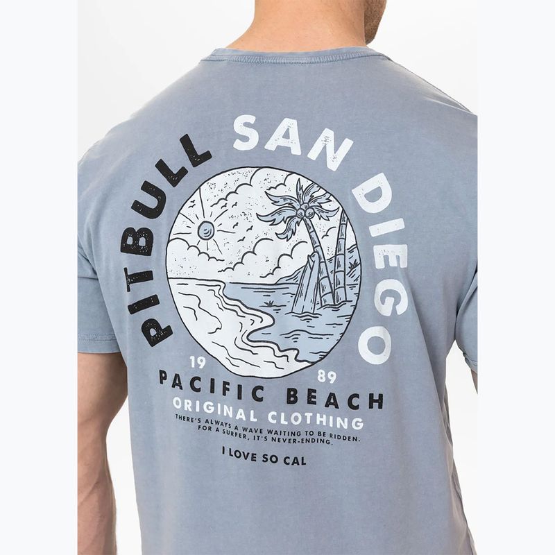 Koszulka męska Pitbull Planet Surf washed blue 4