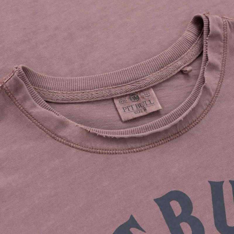 Koszulka męska Pitbull Shkull Logo dusty burgundy 2