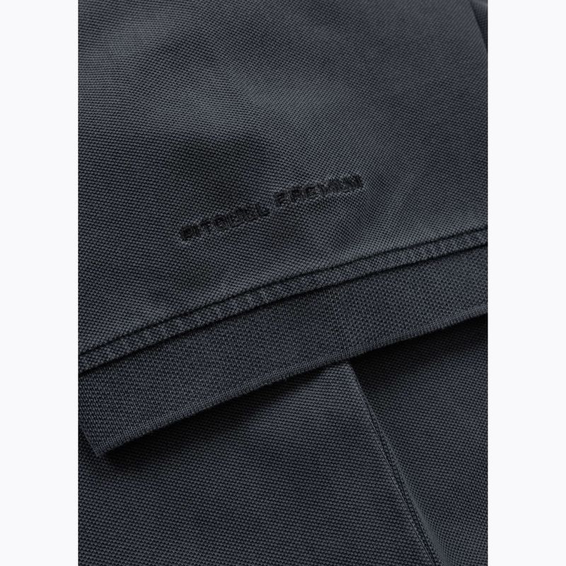 Koszulka polo męska Pitbull Washed Polo dark graphite 6
