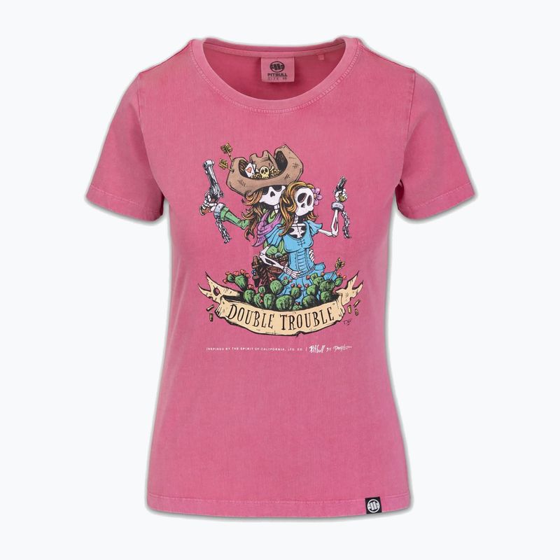 Koszulka damska Pitbull Doubletrouble washed pink 4