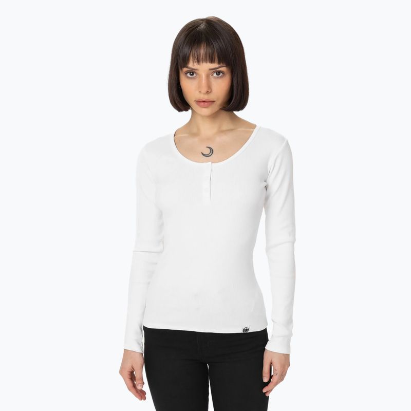 Longsleeve damski Pitbull Rib white