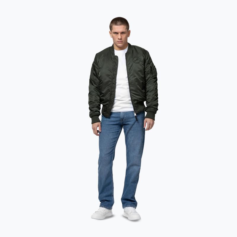 Kurtka męska Pitbull Hacket Washed Bomber dark green 2