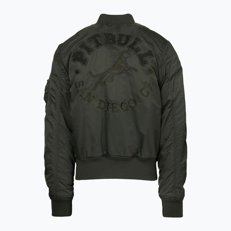 Kurtka męska Pitbull Hacket Washed Bomber dark green 6