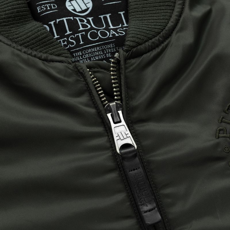 Kurtka męska Pitbull Hacket Washed Bomber dark green 7