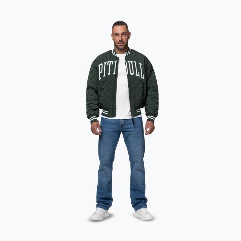 Kurtka męska Pitbull Jupiter Padded Baseball dark green 2