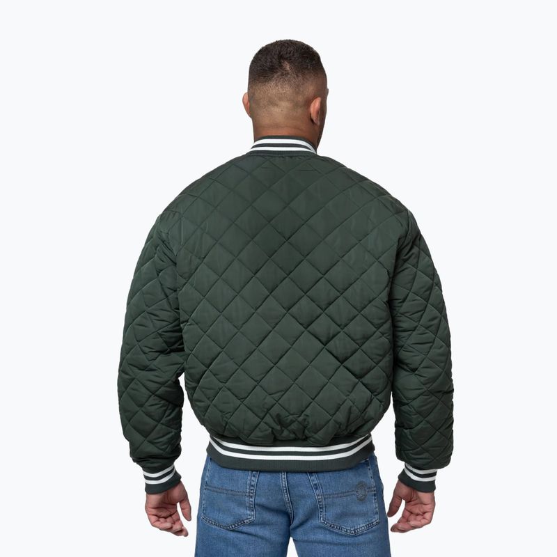 Kurtka męska Pitbull Jupiter Padded Baseball dark green 3