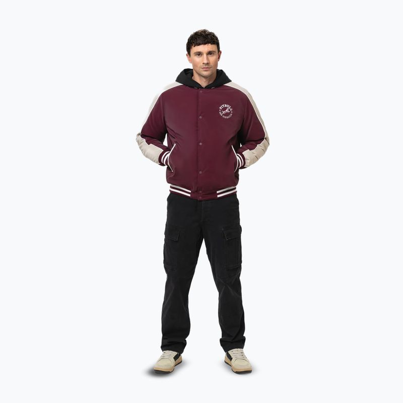 Kurtka męska Pitbull Manolito Baseball burgundy 6