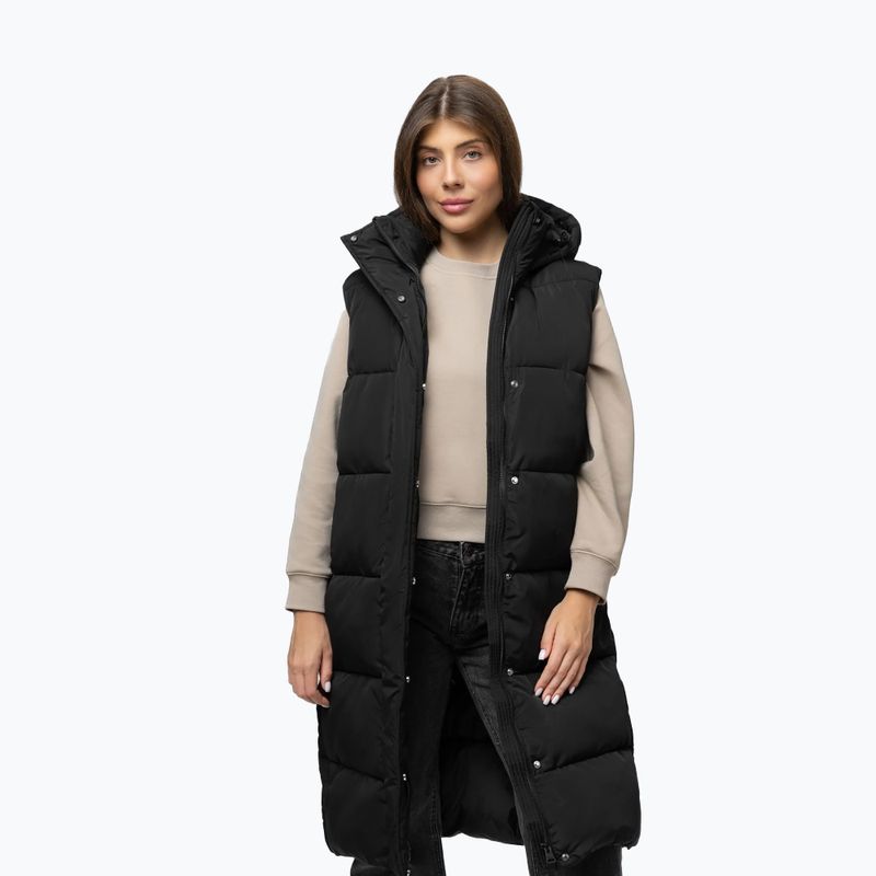 Bezrękawnik damski Pitbull Ashley Padded Hooded Long black 5