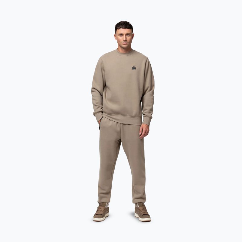 Bluza męska Pitbull Small Logo Crewneck pale sand 2